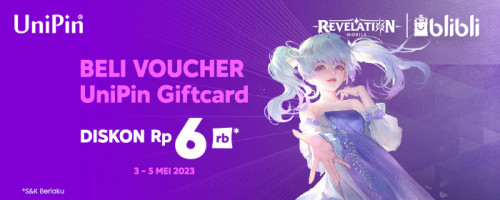 Promo Diskon 6rb Voucher UniPin di 5.5 Double Date Blibli 2023